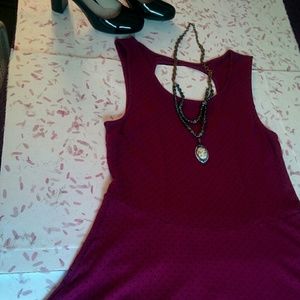 Torrid Size 2 Magenta Berry Polka dot Peplum Top
